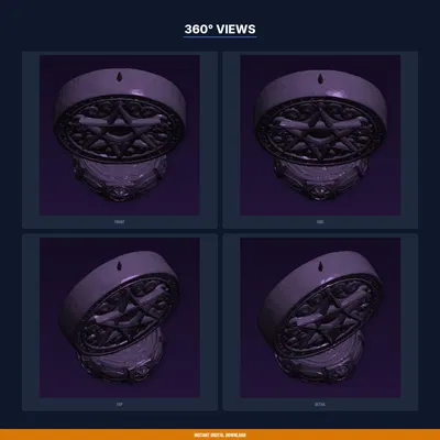 Giá đỡ nến Pentagram – File STL 3D in được