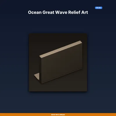 Tranh Phù Điêu Sóng Lớn Đại Dương - File STL 3D In Được