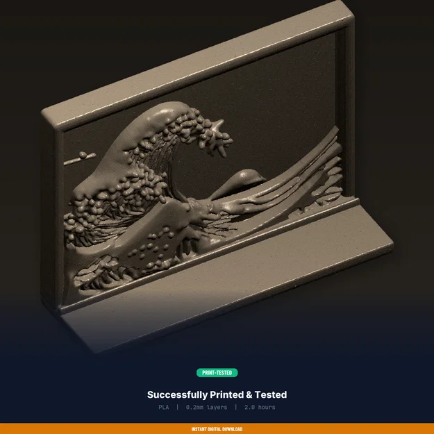 Tranh Phù Điêu Sóng Lớn Đại Dương - File STL 3D In Được - Image 8