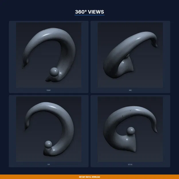 Móc Treo Tường Xúc Tu Bạch Tuộc – File STL In 3D (Octopus Tentacle Wall Hook) - Image 3