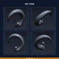Móc Treo Tường Xúc Tu Bạch Tuộc – File STL In 3D (Octopus Tentacle Wall Hook) - Thumbnail 3