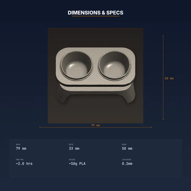 Chân Đế Nâng Tô Thức Ăn Thú Cưng – File STL In 3D - Image 4