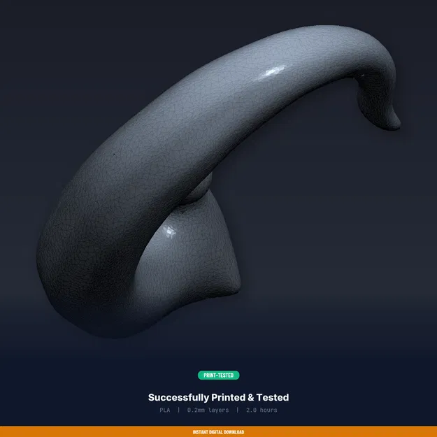 Móc Treo Tường Xúc Tu Bạch Tuộc – File STL In 3D (Octopus Tentacle Wall Hook) - Image 8