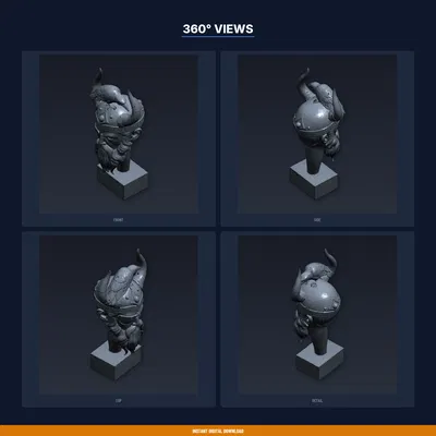 Tượng Bán Thân Odin Allfather - File STL In 3D