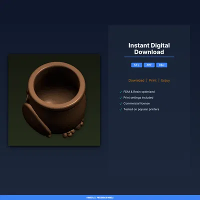 Chậu Cây Mặt Cú (Owl Face Planter) - File STL In 3D