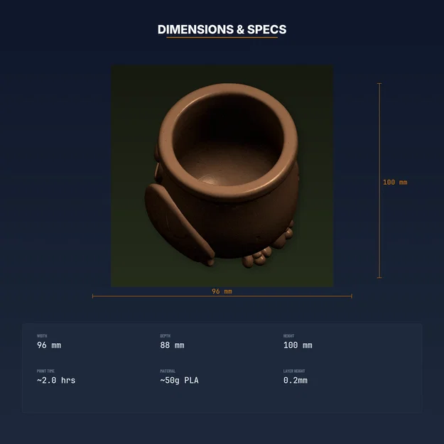 Chậu Cây Mặt Cú (Owl Face Planter) - File STL In 3D - Image 4