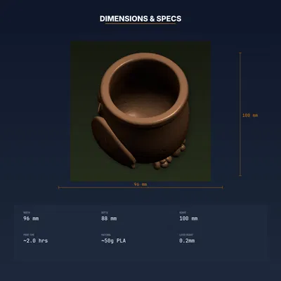 Chậu Cây Mặt Cú (Owl Face Planter) - File STL In 3D