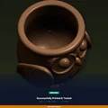 Chậu Cây Mặt Cú (Owl Face Planter) - File STL In 3D - Thumbnail 8