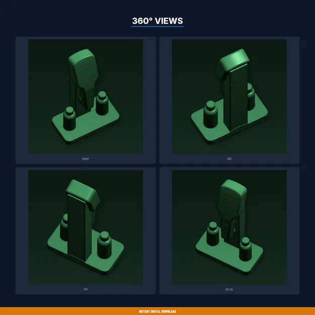 Giá Đỡ Bảo Quản pH Meter Dựng Đứng, Khe Chai Calibration – File STL In 3D - Image 3