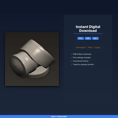 Khuôn Dập Bánh Quy Dấu Chân (Paw Print Cookie Stamp) - File STL In 3D