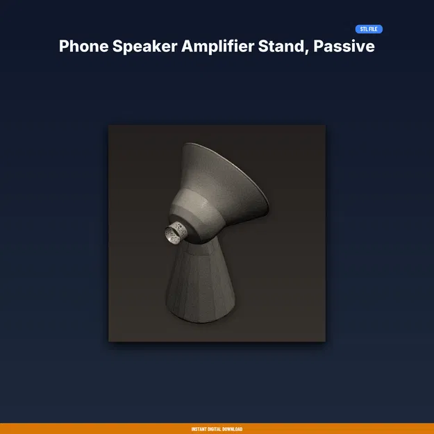 Kệ Khuếch Đại Loa Điện Thoại (Passive Acoustic) dạng Horn - File STL in 3D - Image 1