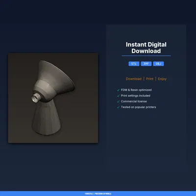 Kệ Khuếch Đại Loa Điện Thoại (Passive Acoustic) dạng Horn - File STL in 3D