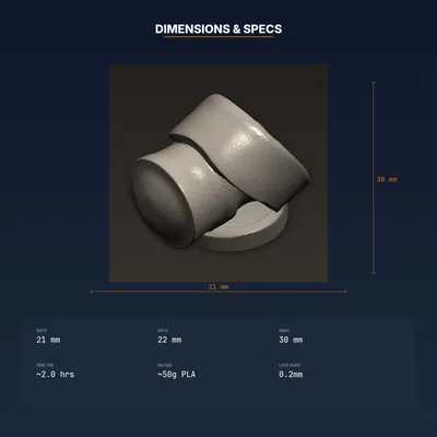 Khuôn Dập Bánh Quy Dấu Chân (Paw Print Cookie Stamp) - File STL In 3D