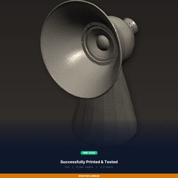 Kệ Khuếch Đại Loa Điện Thoại (Passive Acoustic) dạng Horn - File STL in 3D - Image 8