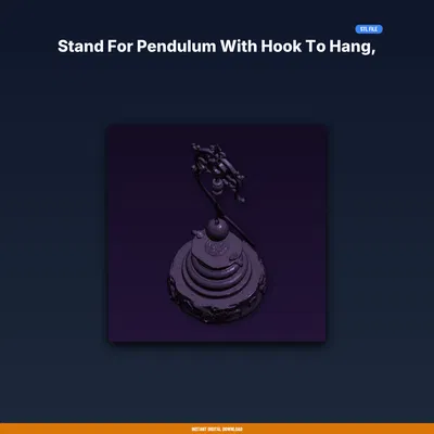 Giá Treo Con Lắc Có Móc, Đế Xoắn Ốc – File STL In 3D