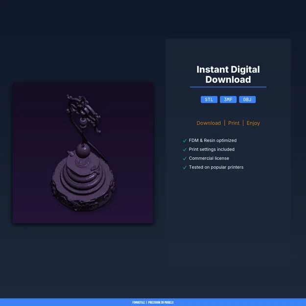 Giá Treo Con Lắc Có Móc, Đế Xoắn Ốc – File STL In 3D - Image 2