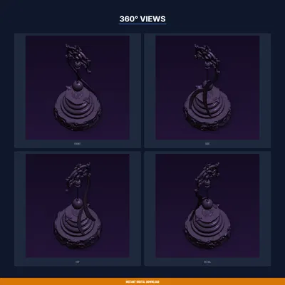 Giá Treo Con Lắc Có Móc, Đế Xoắn Ốc – File STL In 3D