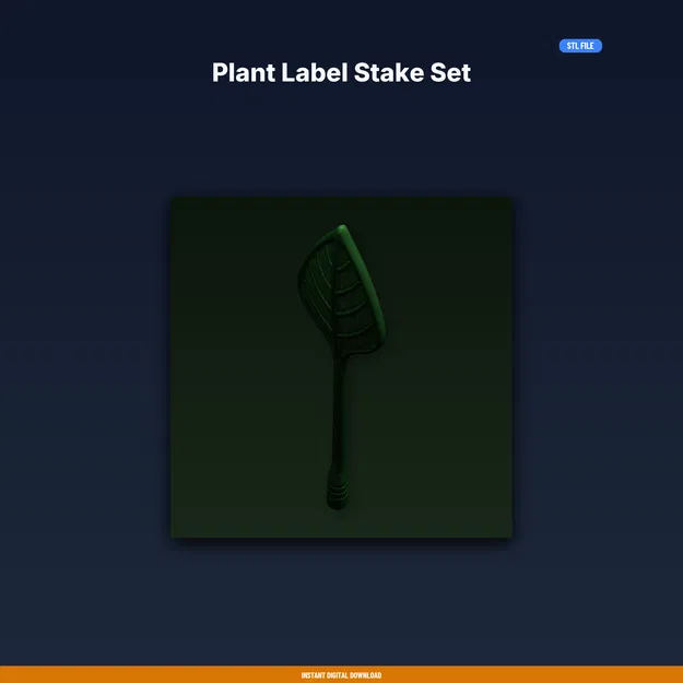 Bộ Cọc Nhãn Cây Trồng (Plant Label Stake Set) - File STL In 3D - Image 1