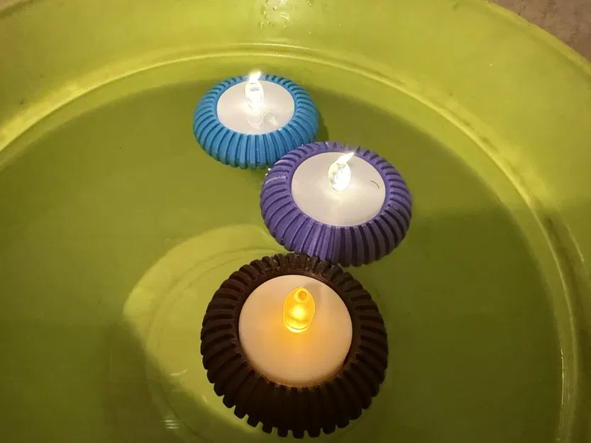 Đế nến LED tea light lãng mạn nổi trên nước (Floating) - Image 2