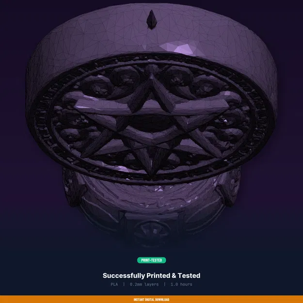 Giá đỡ nến Pentagram – File STL 3D in được - Image 8