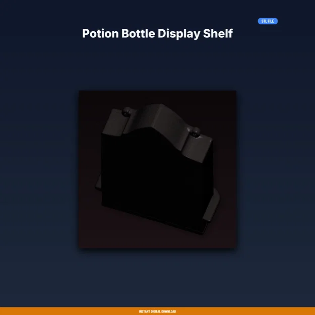 Kệ Trưng Bày Chai Thuốc (Potion Bottle Display Shelf) - File STL In 3D - Image 1