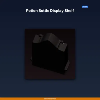 Kệ Trưng Bày Chai Thuốc (Potion Bottle Display Shelf) - File STL In 3D