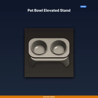 Chân Đế Nâng Tô Thức Ăn Thú Cưng – File STL In 3D
