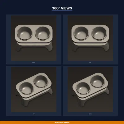 Chân Đế Nâng Tô Thức Ăn Thú Cưng – File STL In 3D