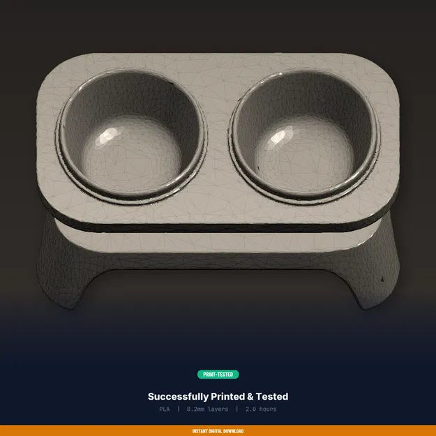 Chân Đế Nâng Tô Thức Ăn Thú Cưng – File STL In 3D - Image 8