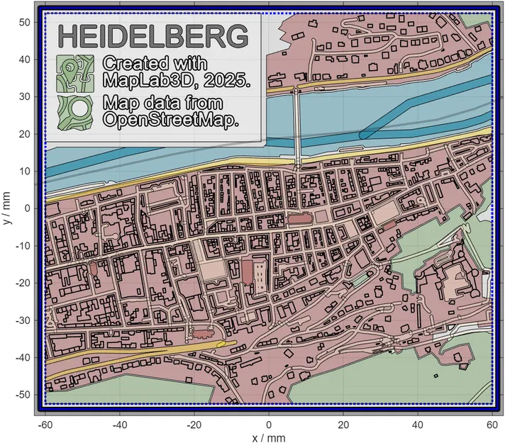 Bản đồ địa hình 3D khu phố cổ Heidelberg - Image 2