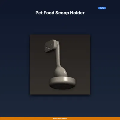 Giá đỡ muỗng xúc thức ăn thú cưng (Pet Food Scoop Holder) - File STL in 3D