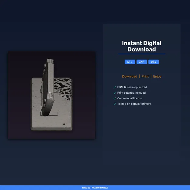 Kệ Trưng Bày Console Media Di Động - File STL In 3D - Image 2
