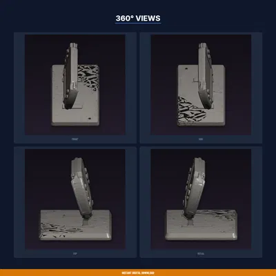 Kệ Trưng Bày Console Media Di Động - File STL In 3D