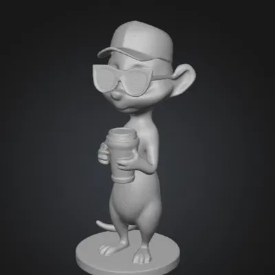 Mô Hình Chú L linh Dương "Suricata Cafetera" Độc Đáo