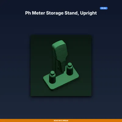Giá Đỡ Bảo Quản pH Meter Dựng Đứng, Khe Chai Calibration – File STL In 3D