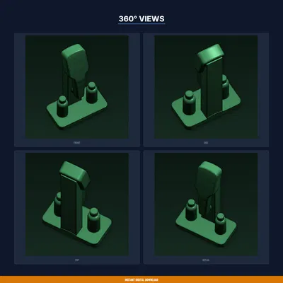 Giá Đỡ Bảo Quản pH Meter Dựng Đứng, Khe Chai Calibration – File STL In 3D