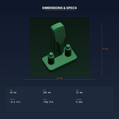 Giá Đỡ Bảo Quản pH Meter Dựng Đứng, Khe Chai Calibration – File STL In 3D