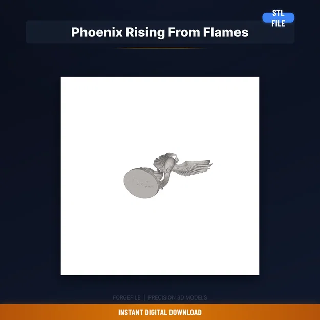 Phượng Hoàng Trỗi Dậy Từ Ngọn Lửa - File STL 3D In Được - Image 1