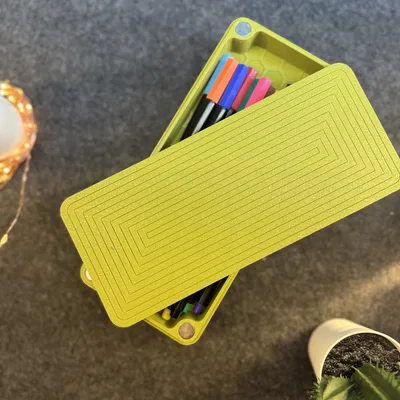 Pencilcase line – Hộp đựng bút nắp trượt tối giản, không cần support