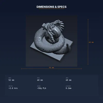 Quetzalcoatl Feathered Serpent - File STL 3D Có Thể In