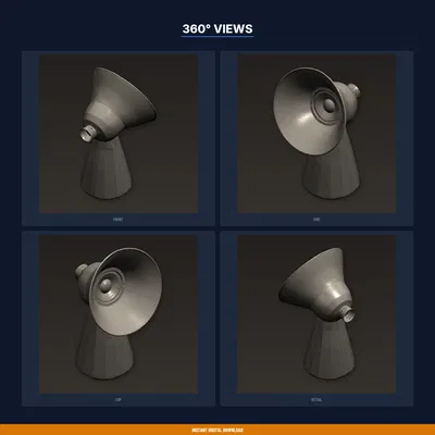 Kệ Khuếch Đại Loa Điện Thoại (Passive Acoustic) dạng Horn - File STL in 3D