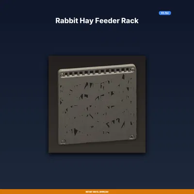 Giá treo cỏ cho thỏ (Rabbit Hay Feeder Rack) - File STL in 3D