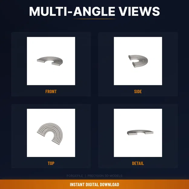 Trang trí tường cầu vồng 3D, vòm nổi – STL in 3D cho phòng bé - Image 3