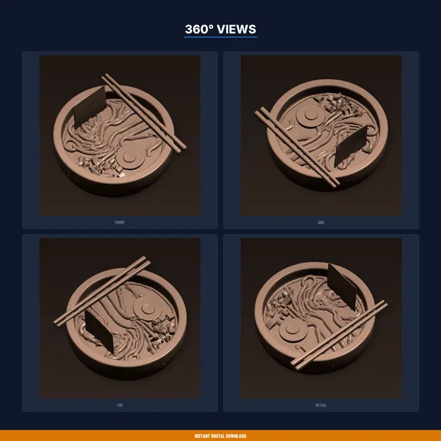 Mô hình mini Tô Ramen - File STL 3D để in - Image 3