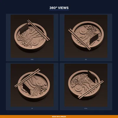 Mô hình mini Tô Ramen - File STL 3D để in