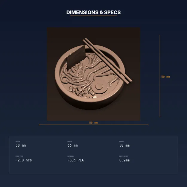 Mô hình mini Tô Ramen - File STL 3D để in - Image 4