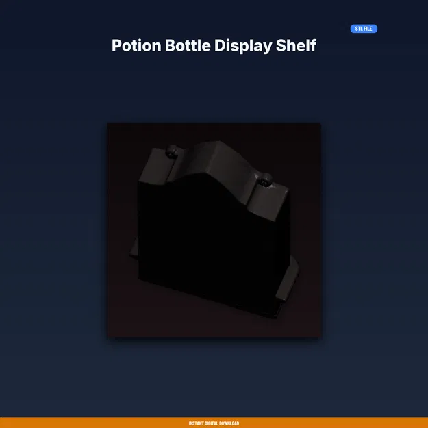 Kệ Trưng Bày Chai Thuốc (Potion Bottle Display Shelf) - File STL In 3D - Image 1
