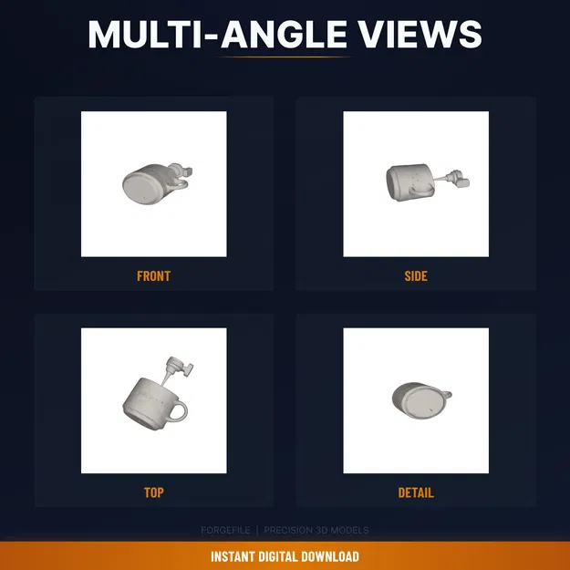 Đầu Vòi Rót Sáp Clip-On Cho Wax Pour Pot – Rót Sạch, Làm Nến (STL 3D) - Image 3