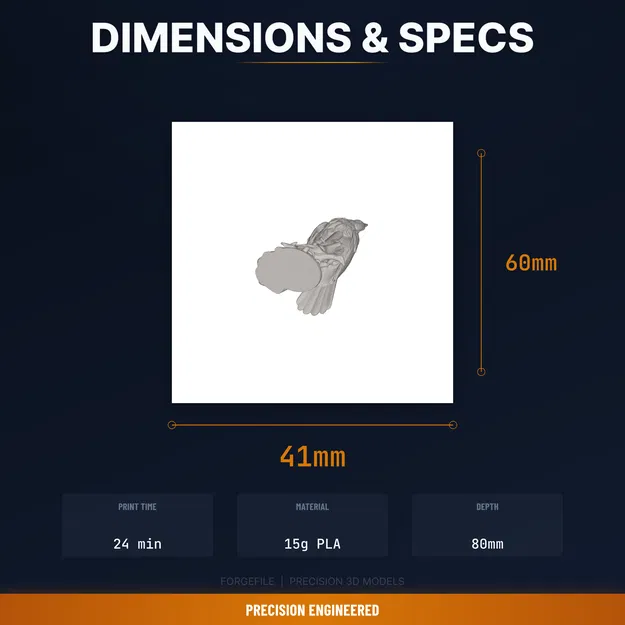 Quạ đậu cành ngậm nến, lông vũ chi tiết – File STL in 3D - Image 4