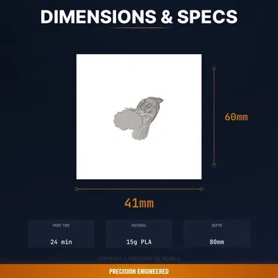 Quạ đậu cành ngậm nến, lông vũ chi tiết – File STL in 3D